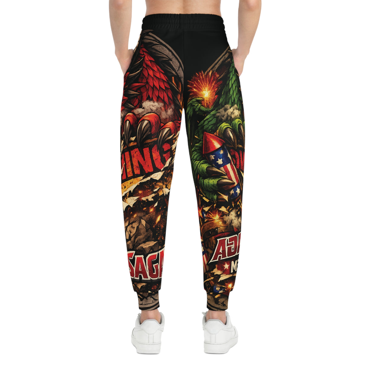 Dragon Flag Joggers — Patriotic 4th of July Athletic Pants