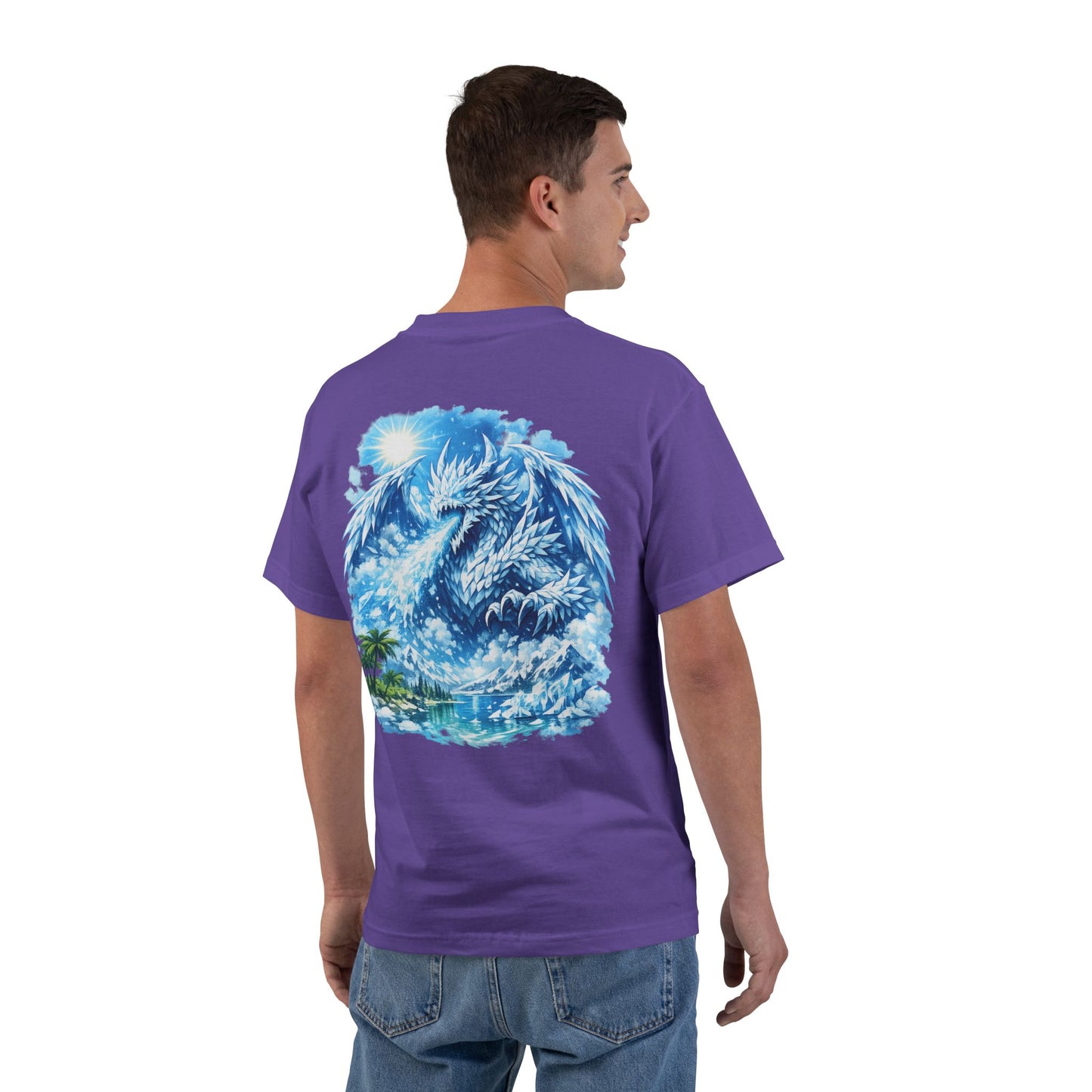 T-Shirt — Surreal Blue Cloud Dragon Graphic Tee