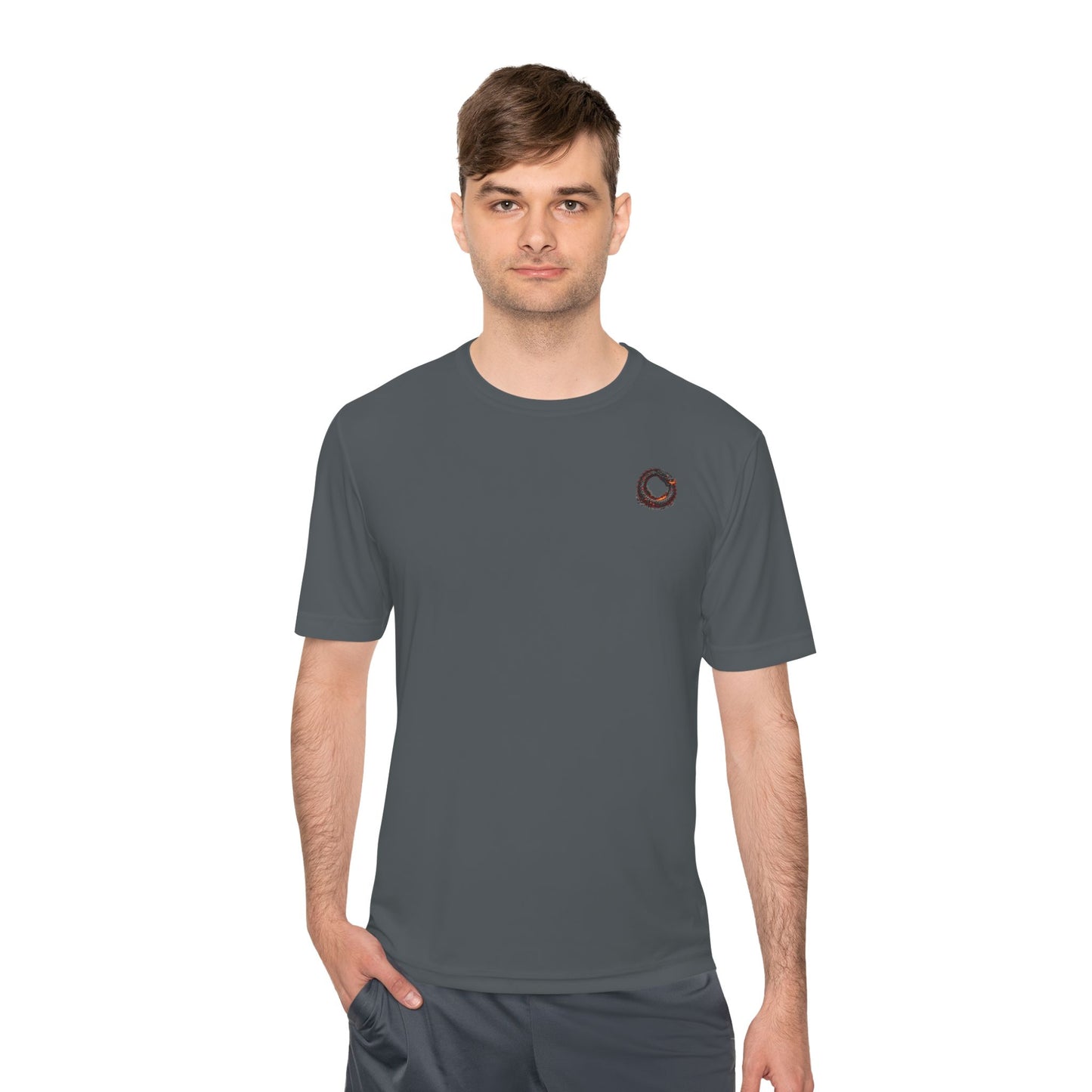 Dragon Duel Moisture-Wicking Tee — Fire vs Ice Fantasy Graphic