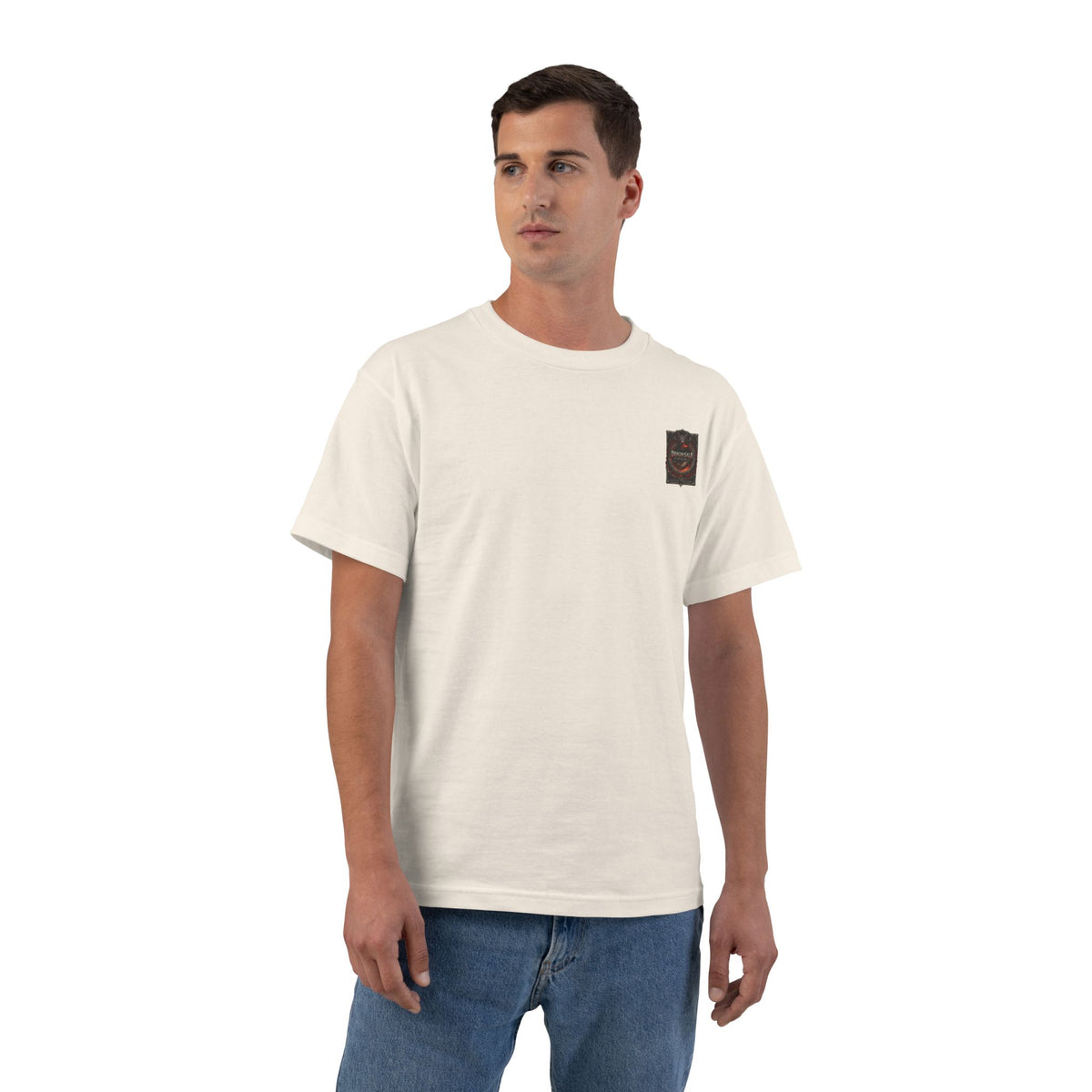 Dragon Split Face T-Shirt — Fiery & Icy Dragon Graphic Tee