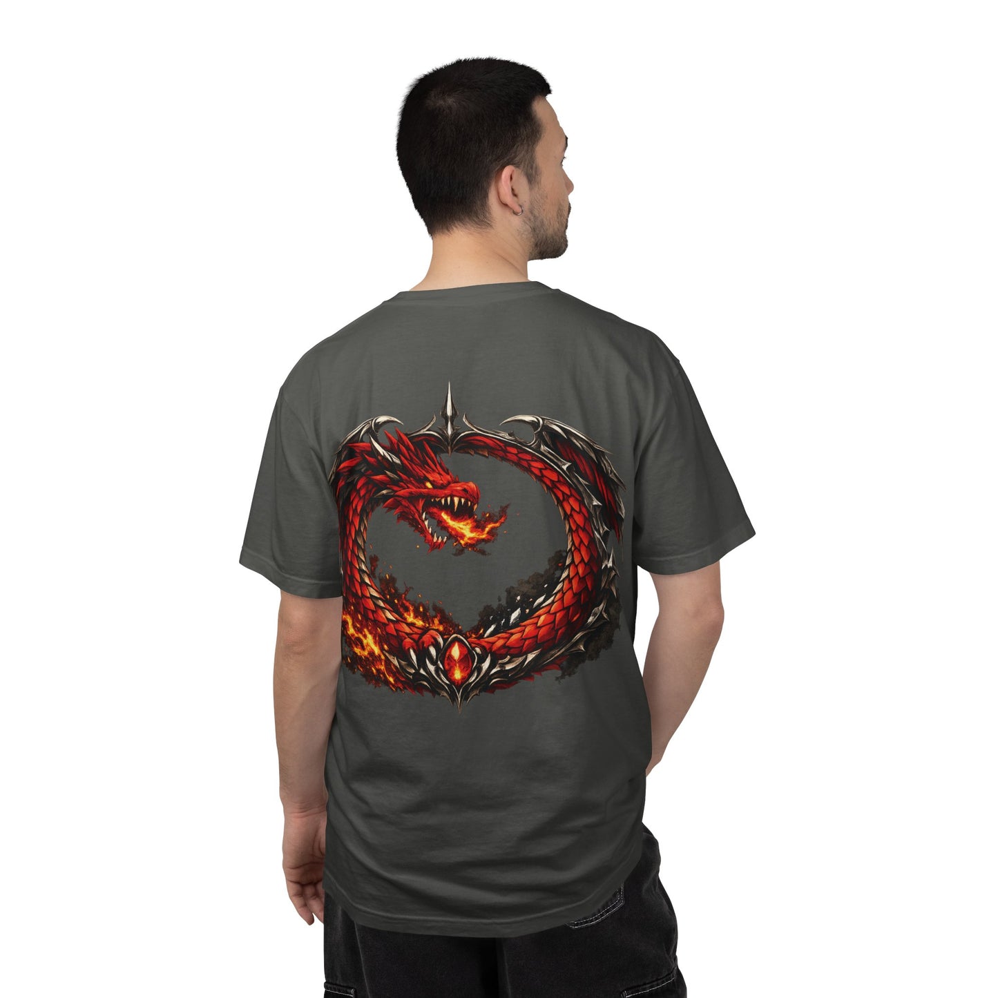 Dragon Ouroboros T-Shirt — Fiery Red Serpent Graphic Tee