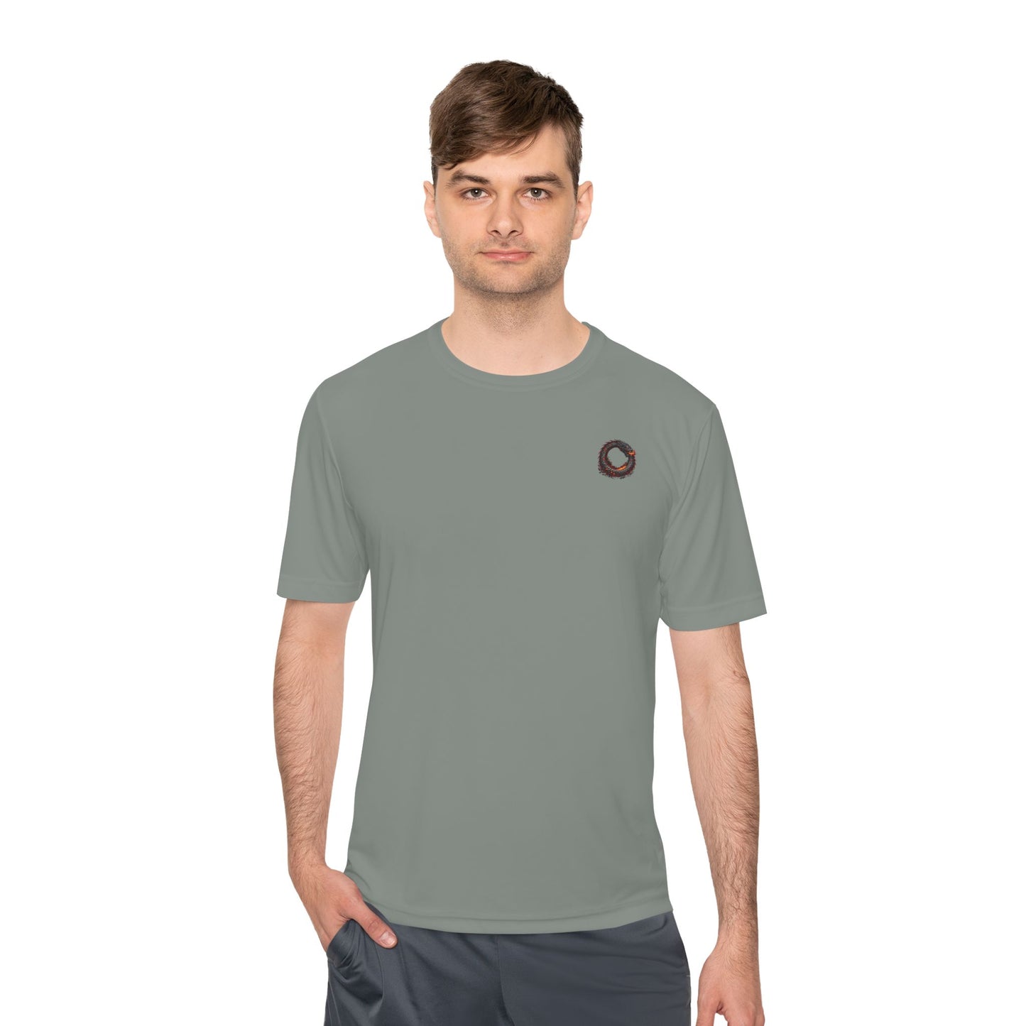 Dragon Duel Moisture-Wicking Tee — Fire vs Ice Fantasy Graphic