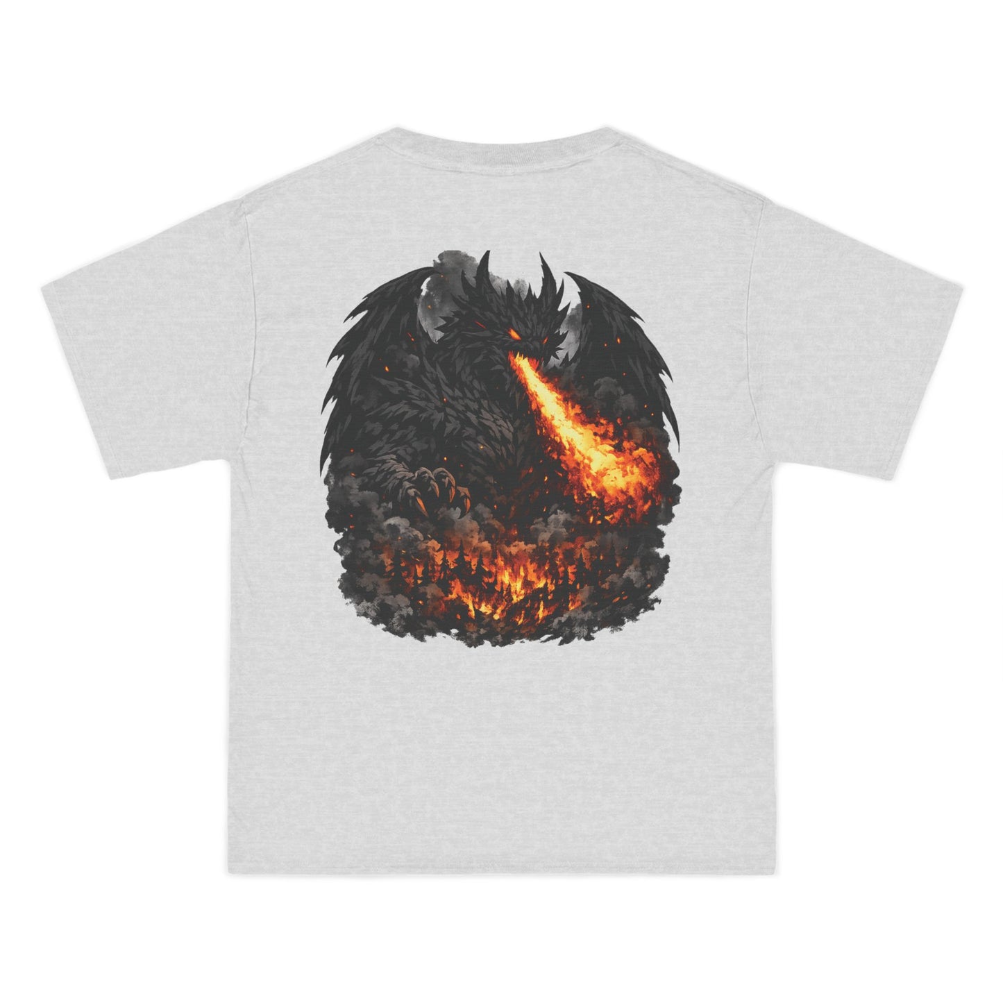 Demonic Fire Dragon T-Shirt — Dark Flame Monster Graphic Tee