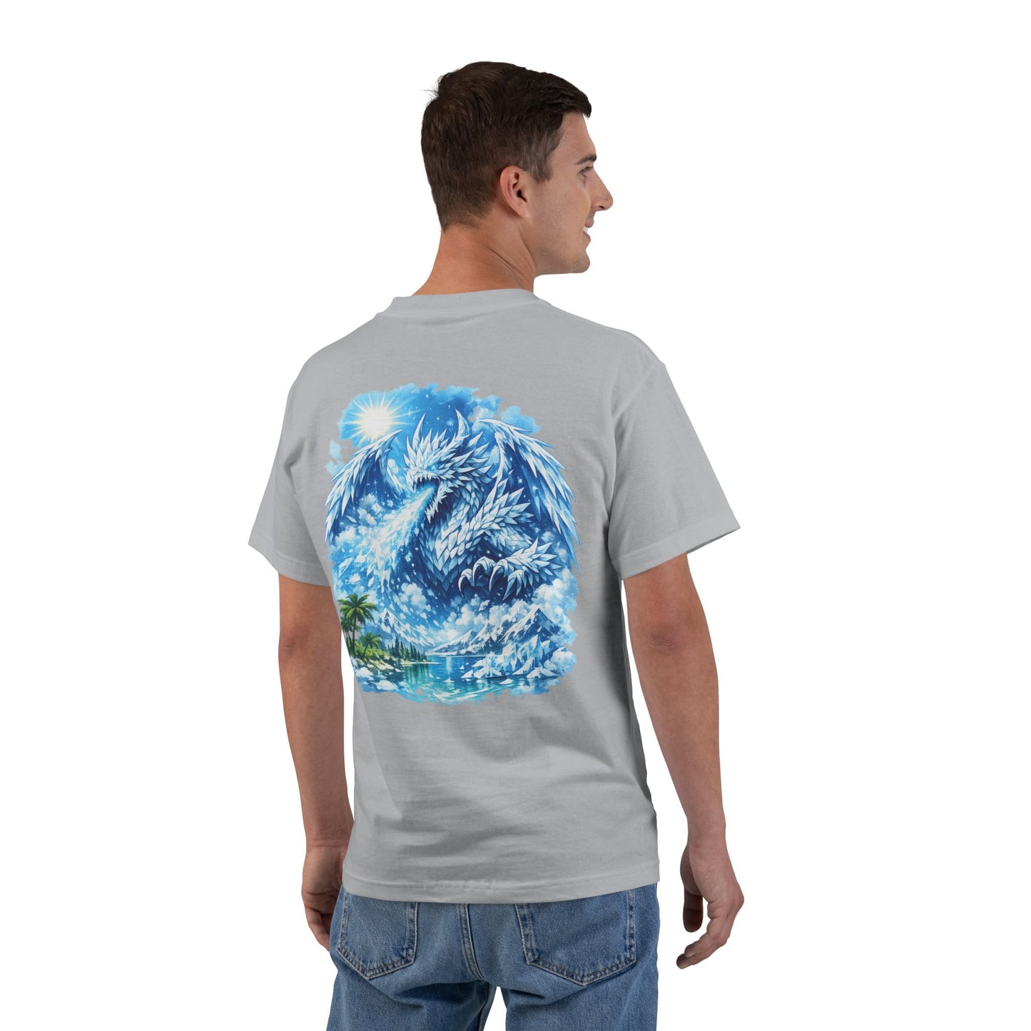 T-Shirt — Surreal Blue Cloud Dragon Graphic Tee