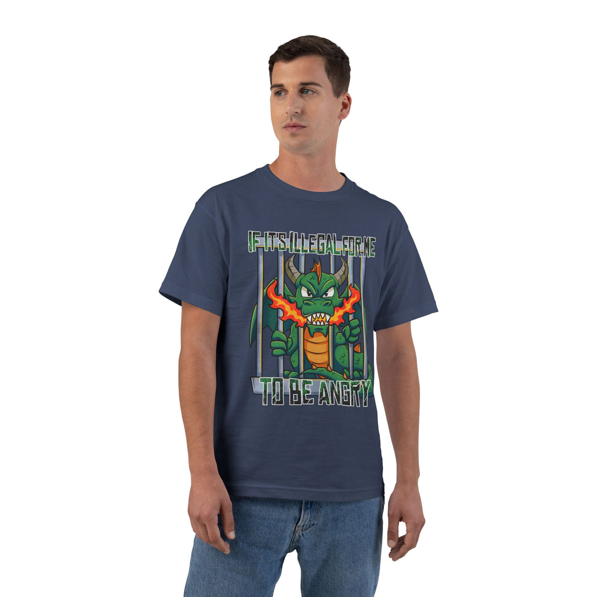Dragon Saga Oversized Tee – Big & Tall Streetwear (Up to 6XL)
