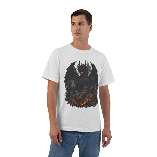 Demonic Fire Dragon T-Shirt — Dark Flame Monster Graphic Tee
