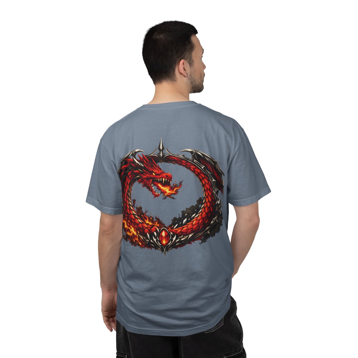 Dragon Ouroboros T-Shirt — Fiery Red Serpent Graphic Tee