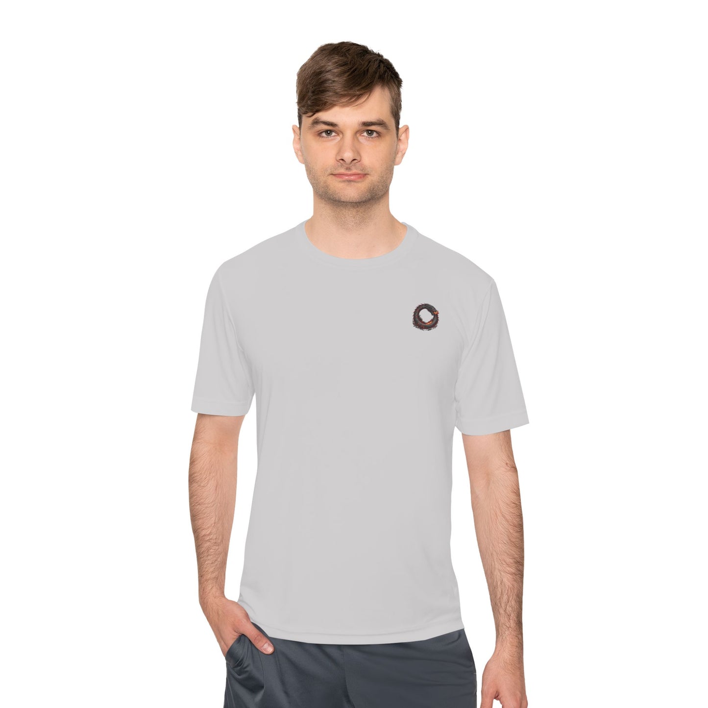 Dragon Duel Moisture-Wicking Tee — Fire vs Ice Fantasy Graphic