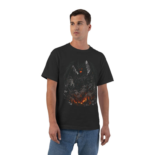Demonic Fire Dragon T-Shirt — Dark Flame Monster Graphic Tee