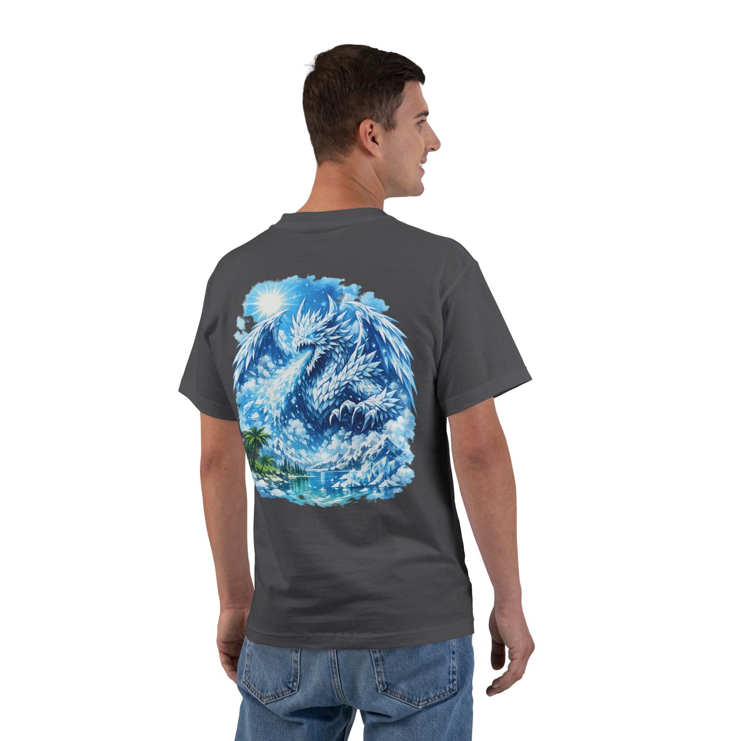 T-Shirt — Surreal Blue Cloud Dragon Graphic Tee