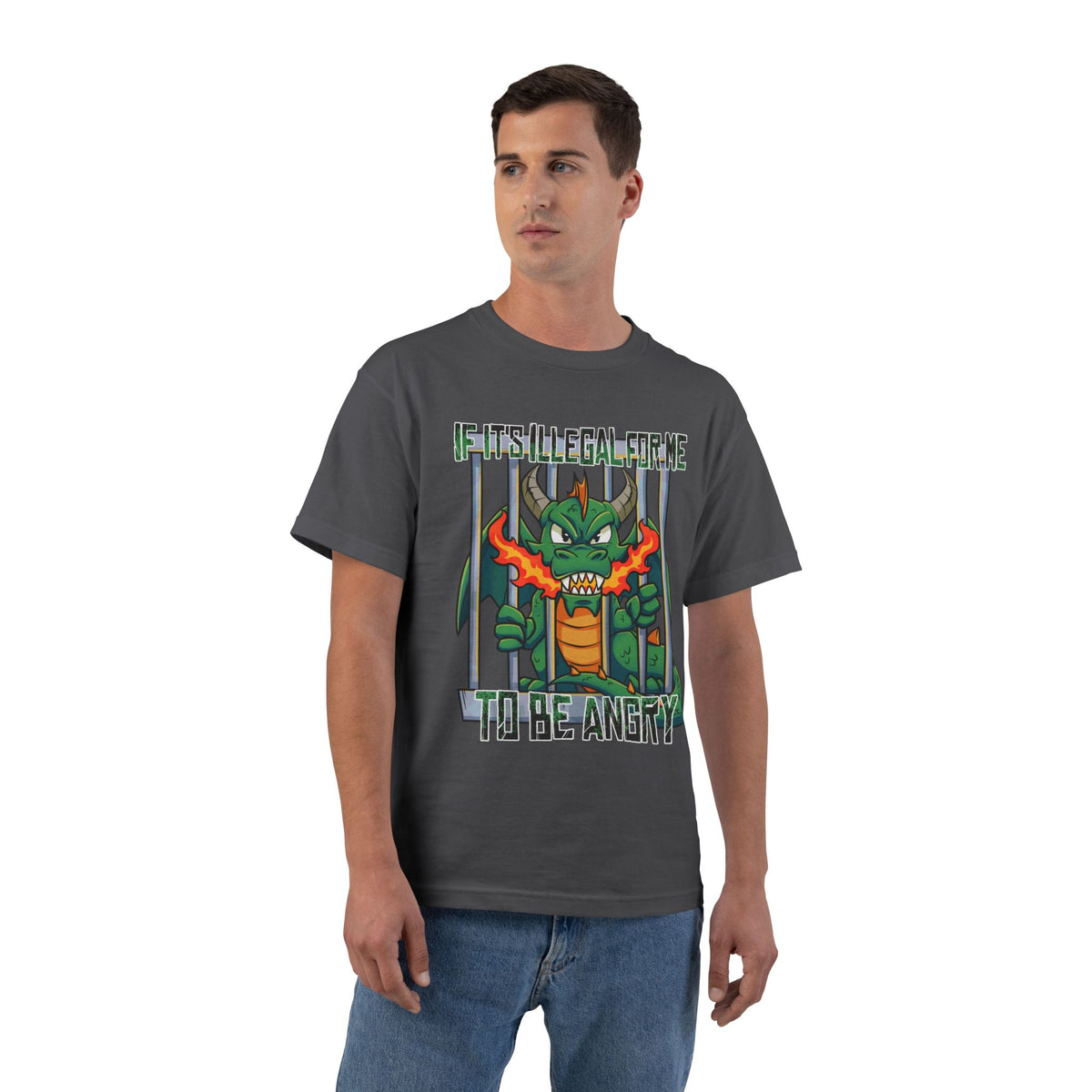 Dragon Saga Oversized Tee – Big & Tall Streetwear (Up to 6XL)