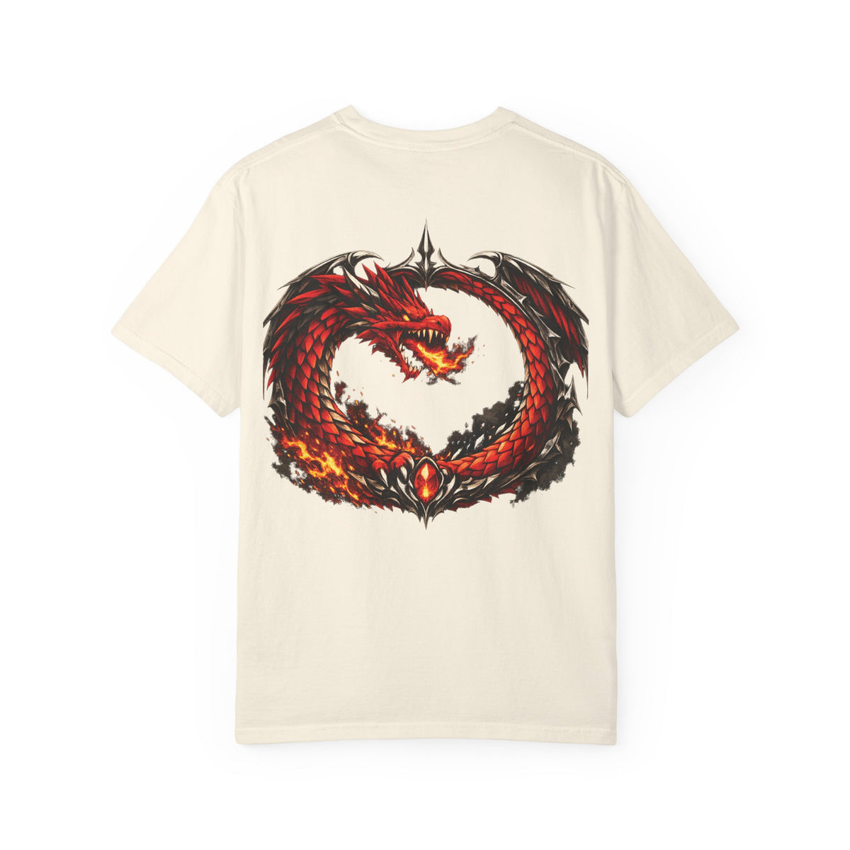 Dragon Ouroboros T-Shirt — Fiery Red Serpent Graphic Tee